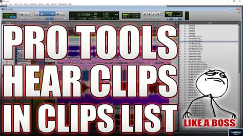 Clips List Pro Tools
