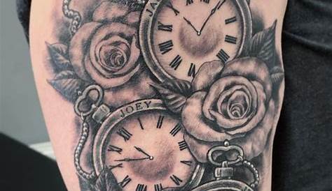 Rose clock tattoo | Cool chest tattoos, Mom tattoo designs, Watch tattoos