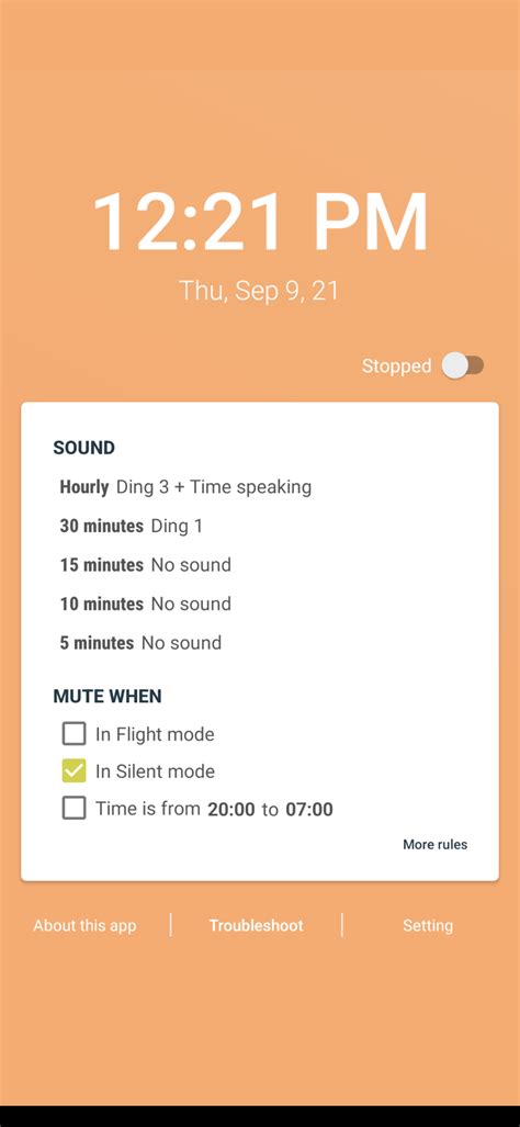 Clock App With Hourly Chime