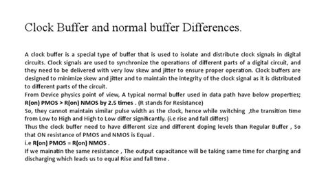 Clock Buffer Meaning