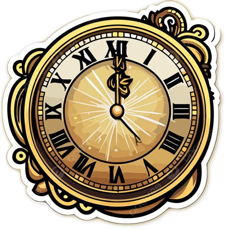 Clock Clipart Sticker