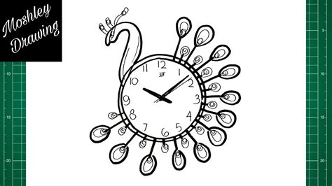 clock design drawing easy