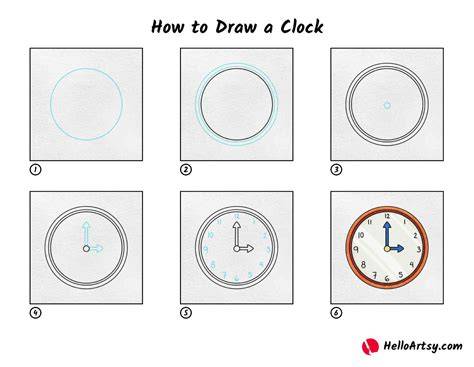 Simple Clock Drawing Free download on ClipArtMag