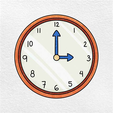 clock drawing with color