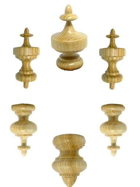 Clock Finials Wood