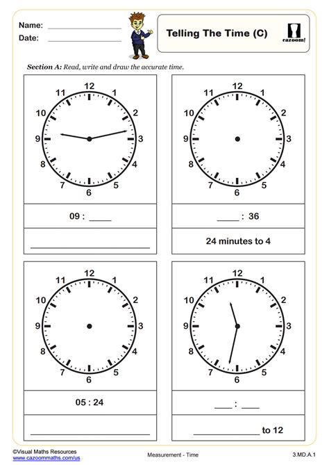 Clock For 3Rd Graders