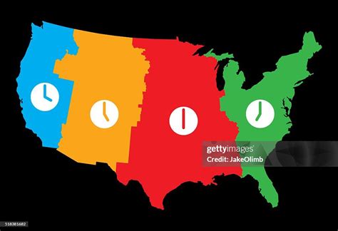 Clock For Usa Time Zone