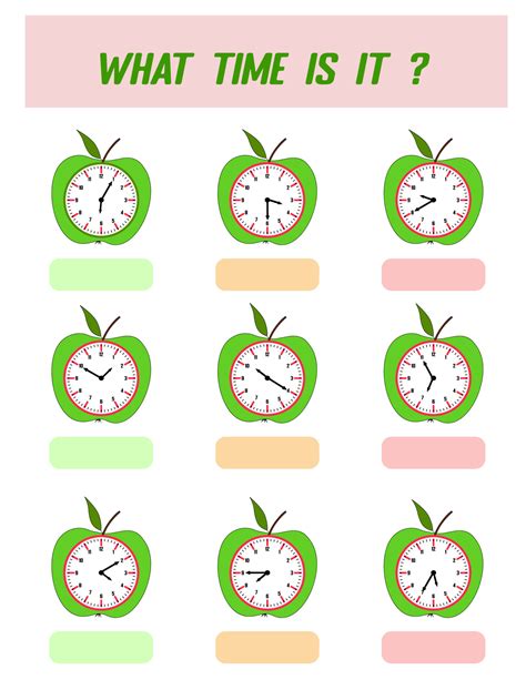 Clock Game For Kindergarten