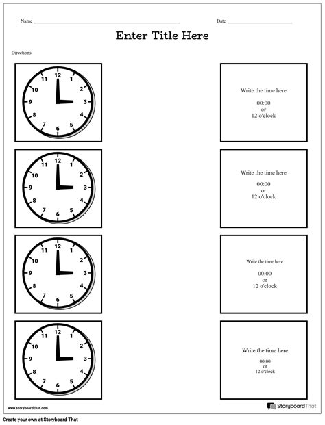Clock Generator Worksheet