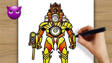 clock man drawing easy