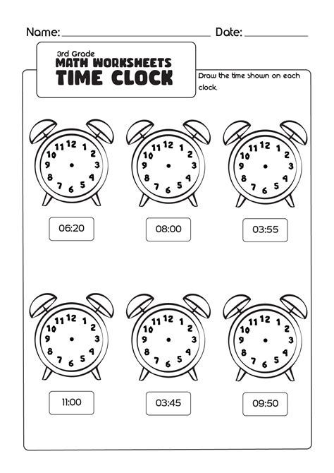 Clock Problems For 3Rd Graders