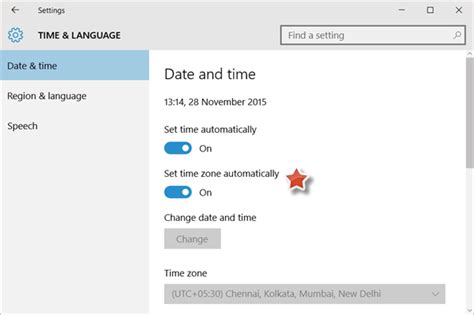 Clock Set Time Zone Automatically