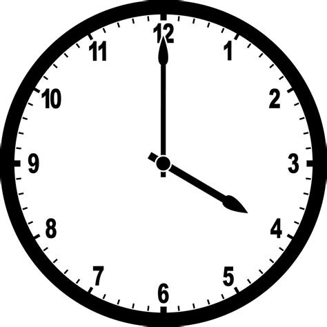 clock showing 4 00