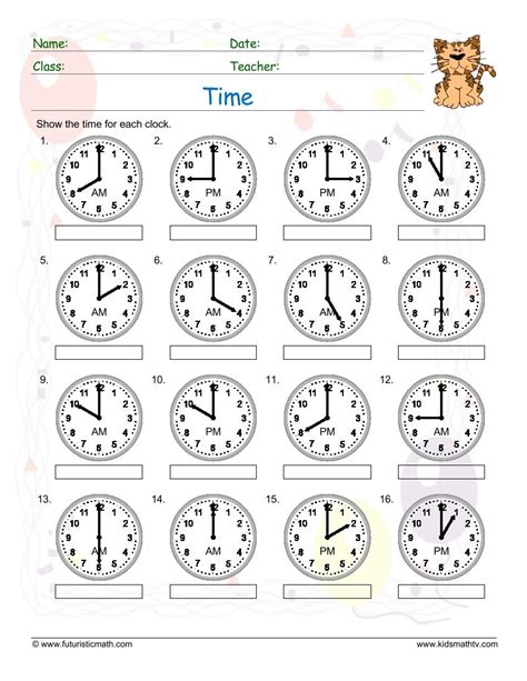 Clock Time Exercises Pdf