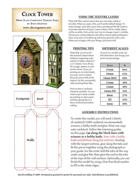 Clock Tower Instructions