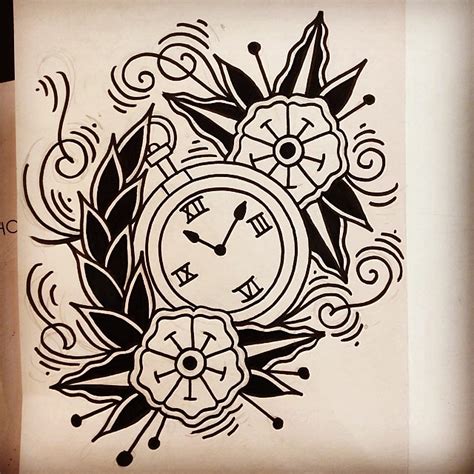 10+ Clock Tattoo Designs, Ideas Design Trends Premium PSD, Vector