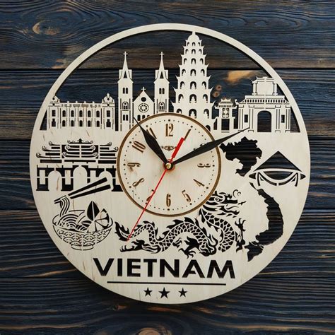 clock with Vietnam map