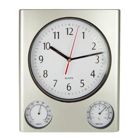 Clock With Thermometer And Hygrometer