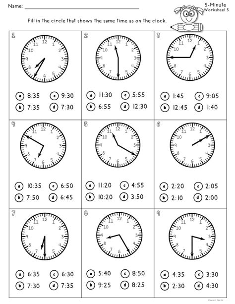 Clock Worksheets Minutes