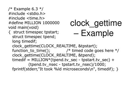 Clock_Gettime Example Stackoverflow