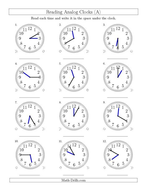 Clocks Exercises