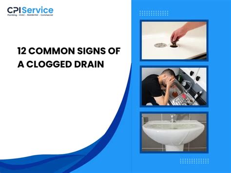 Clogged drain signs