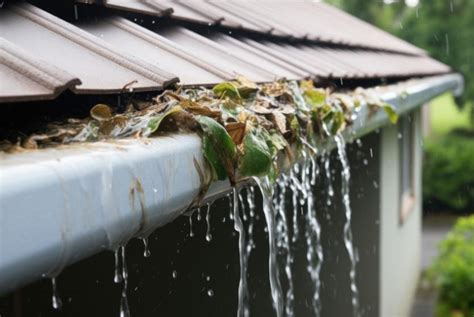 clogged gutter damage
