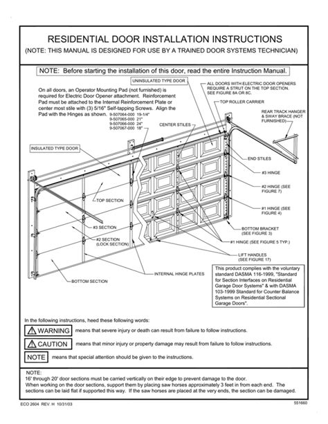 clopay garage door installation guide