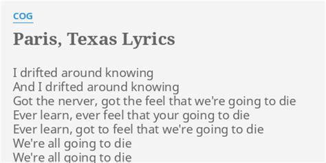 closed captions paris texas lyrics
