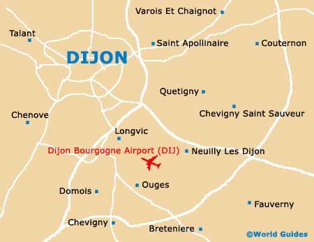 closest airport to dijon france