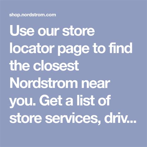closest nordstrom store near me hours
