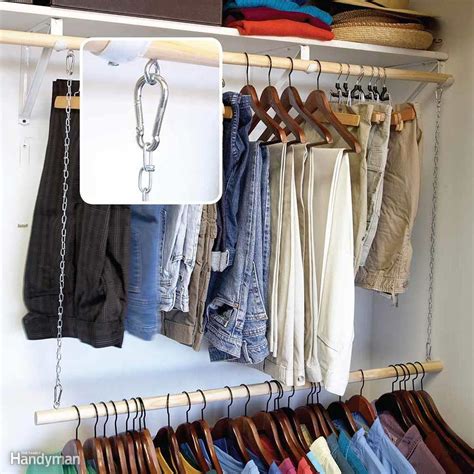 closet rod organizers diy