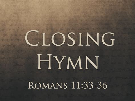 Closing Hymn