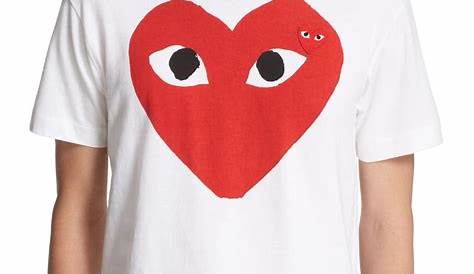 A singlecolor heart logo print brands a soft, durable cotton crewneck