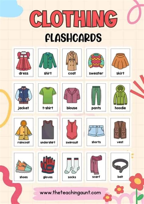 Clothes Flashcards Worksheets