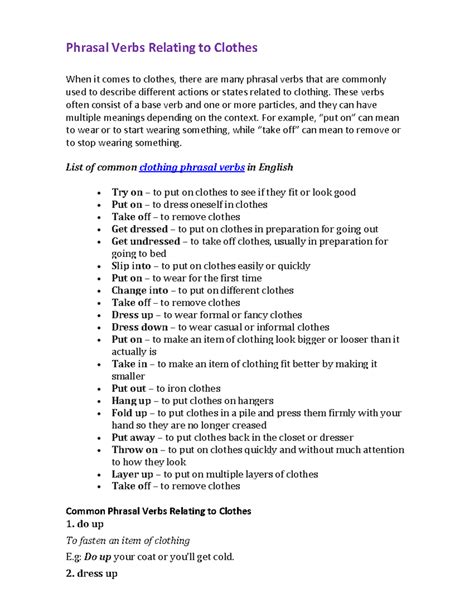 Clothing Define Verb