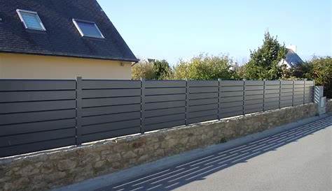 Pose d'une clôture aluminium gris anthracite Saint Brieuc