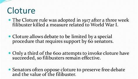 Cloture Vote Definition Meaning YouTube