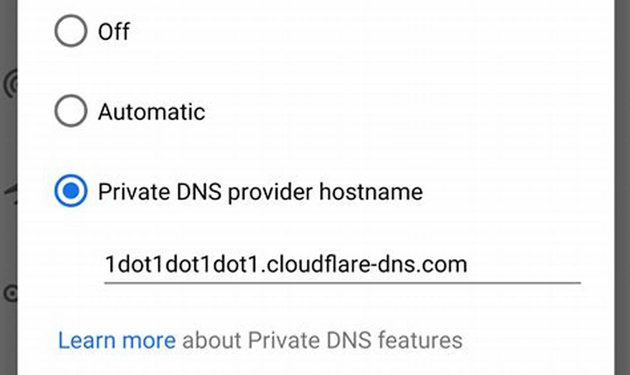 cloudflare dns android