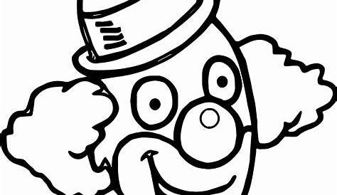 Clipart of a Black and White Clown - Royalty Free Vector Illustration