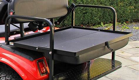 Club Car Precedent Golf Cart Flip Folding Rear Back Seat Kit with Grab