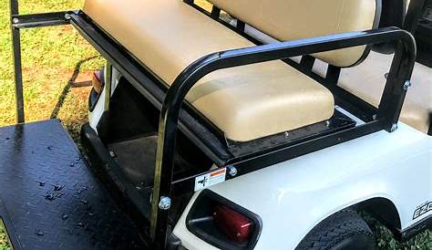 Club Car DS Golf Cart Flip Flop Rear Seat Kit Fold Down Back Seat Black
