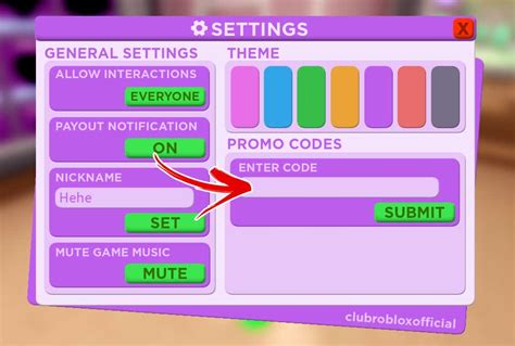 club Roblox codes