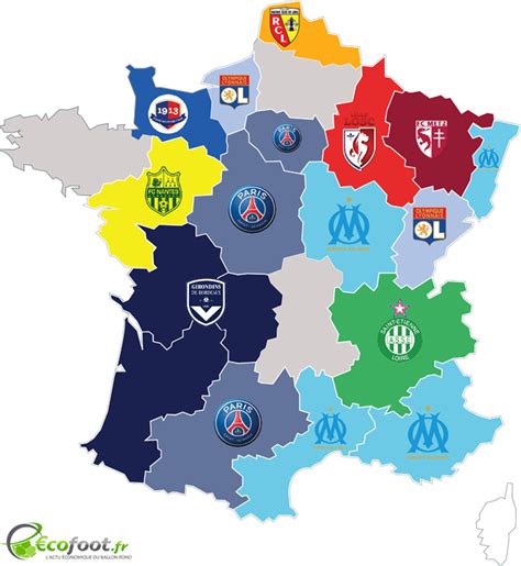 club de ligue 1 carte