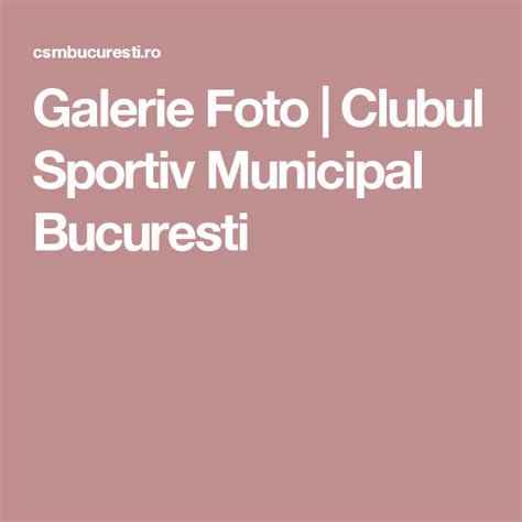 clubul sportiv municipal bucuresti