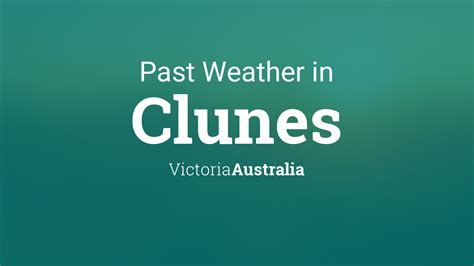 clunes weather victoria