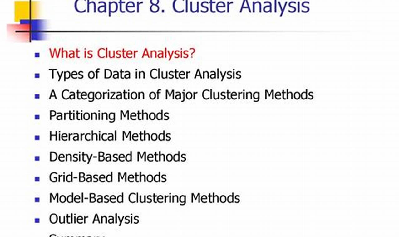 cluster analysis methods