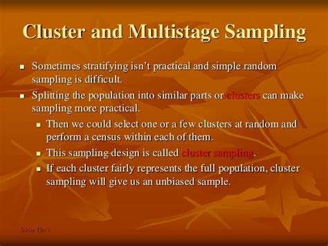cluster sampling vs multistage sampling