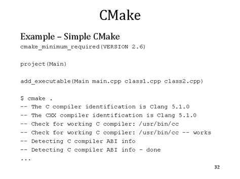 cmake_minimum_required example