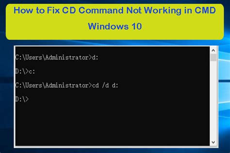 cmd cd not working windows 10